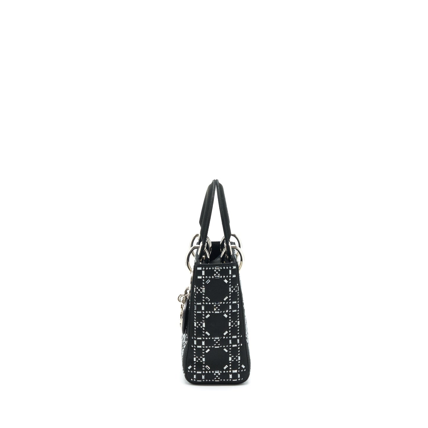 Dior Mini Lady Dior Satin Black With Crystal Black
