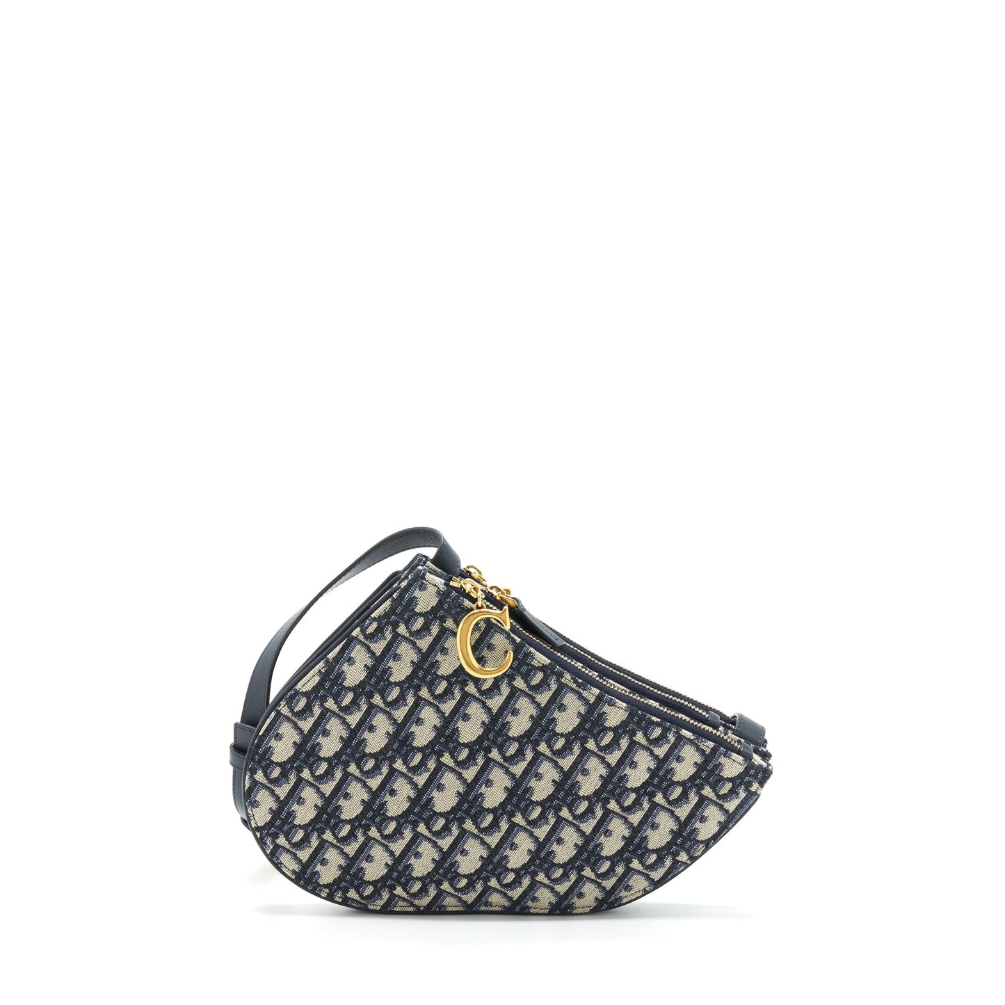 Dior Saddle Pouch Blue Oblique Canvas