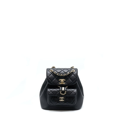 Chanel Duma Mini Backpack Black LGHW (Microchip)