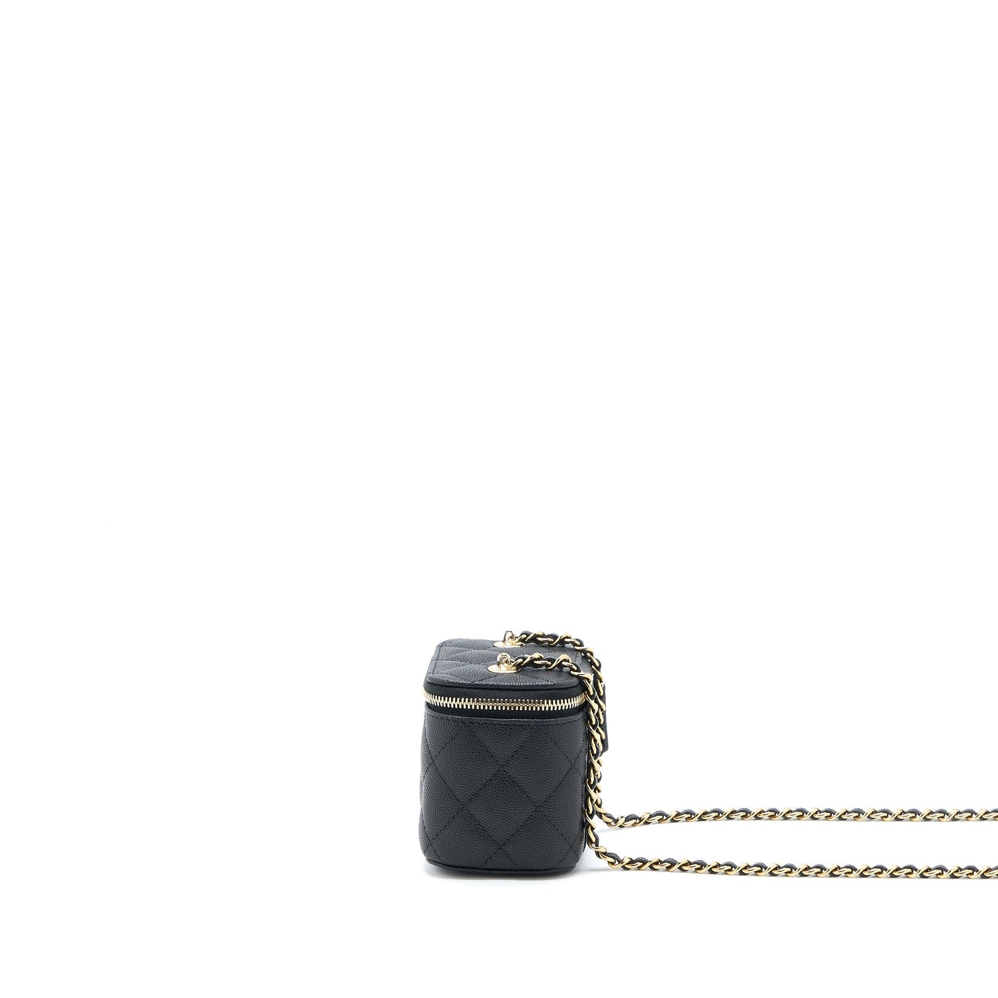 Chanel 23C Mini Vanity With Chain Caviar Black LGHW