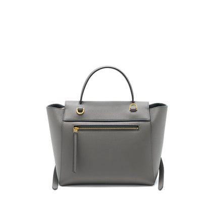 Celine Micro Belt Purse Grained Calfskin Grey