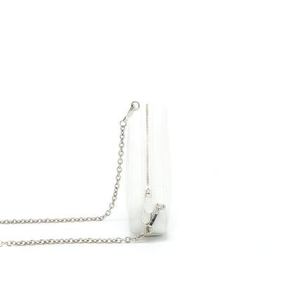 Balenciaga Triangle Mini Chain crossbody Purse White