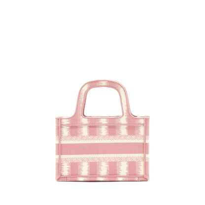Dior Book Tote Mini Purse Pink/White