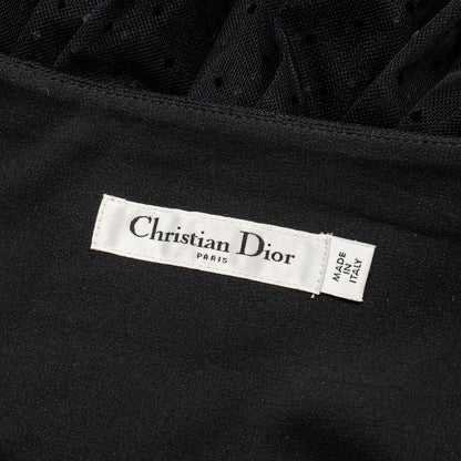 Dior Size 38 Pleated Skirt Polyamide Black