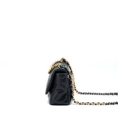 Chanel Small 19 Bag Lambskin Black Multicolour Hardware