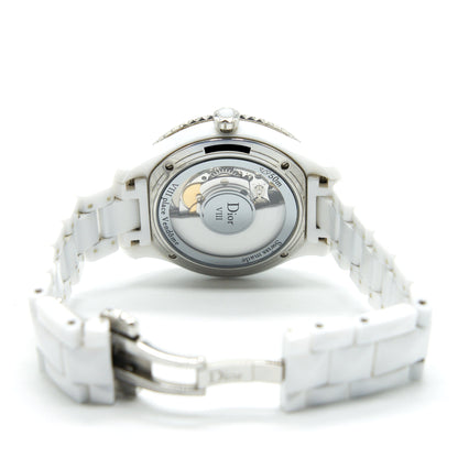 Christian Dior White Dial Automatic Diamonds Circle Watch CD1245E3C003