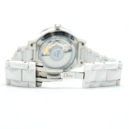 Christian Dior White Dial Automatic Diamonds Circle Watch CD1245E3C003