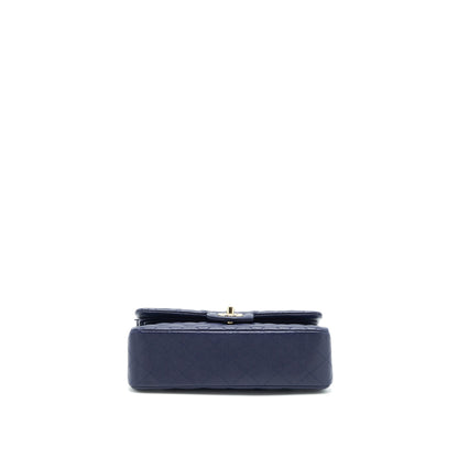 Chanel Small Classic Flap Bag Caviar Dark Blue LGHW