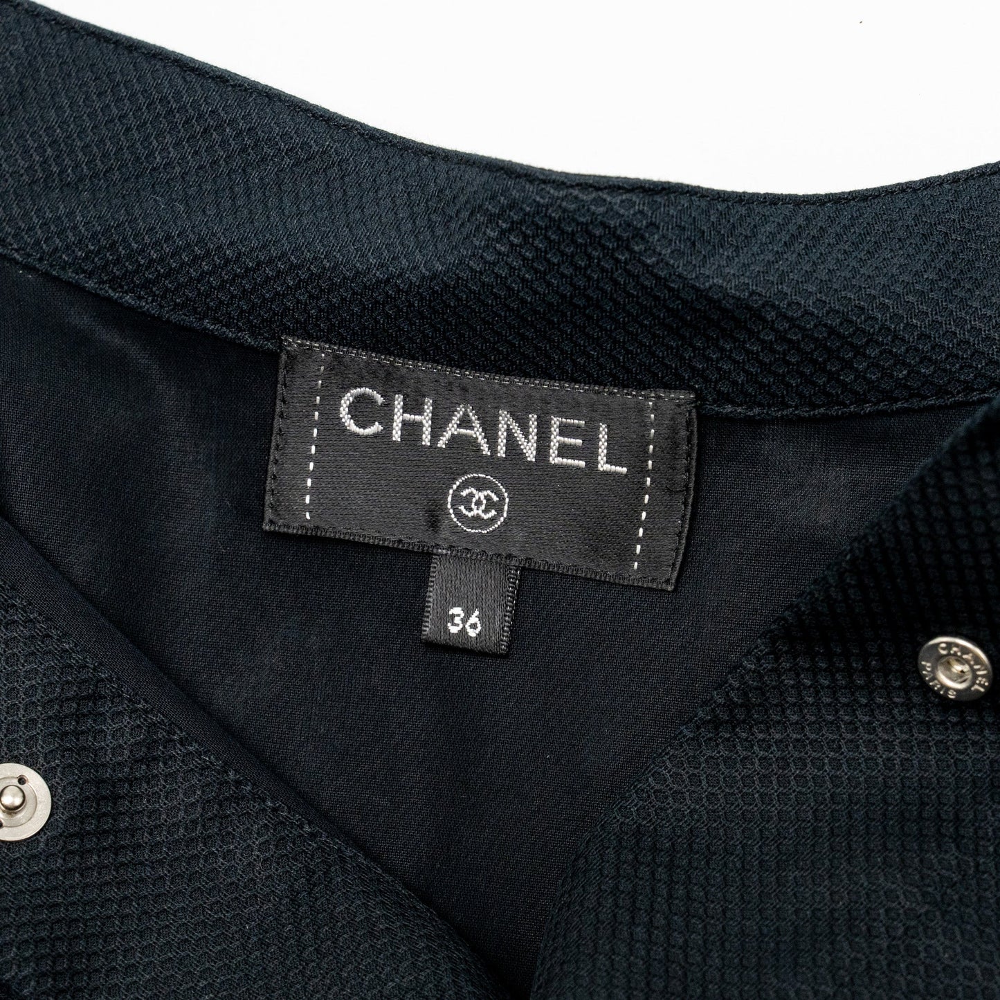 Chanel Size 36 Sleeveless Shirt Cotton Black