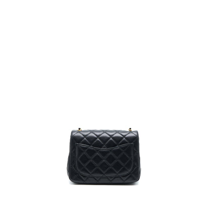 Chanel Pearl Crush Mini Square Lambskin Black Brushed GHW (Microchip)
