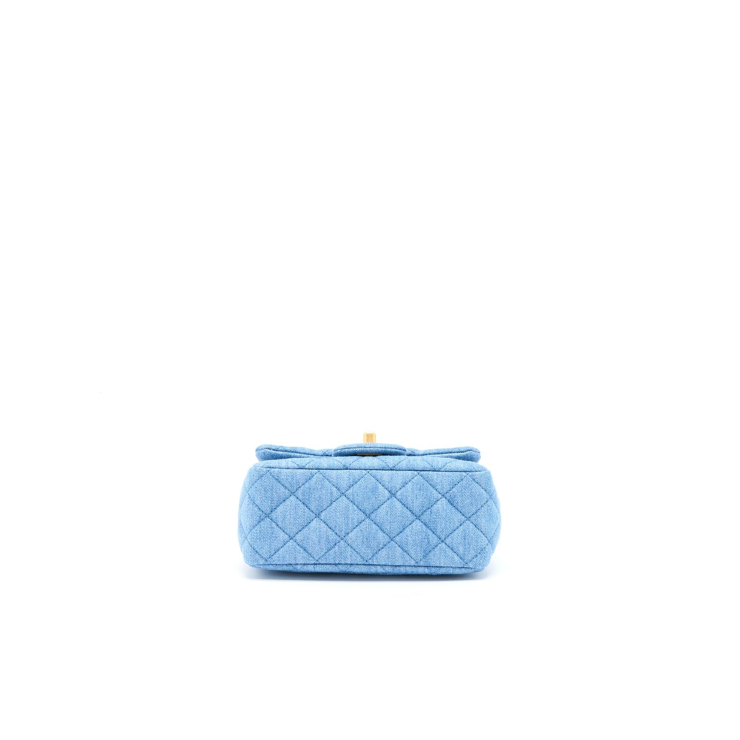 Chanel Pearl Crush Mini Square Flap Bag Denim Brushed GHW (Microchip)
