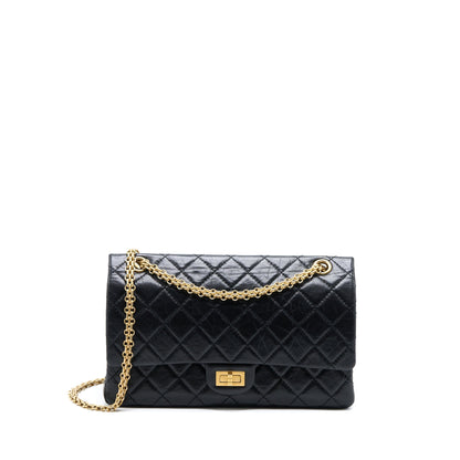 Chanel 2.55 Reissue 226 Aged Calfskin Black Brushed GHW (Microchip)