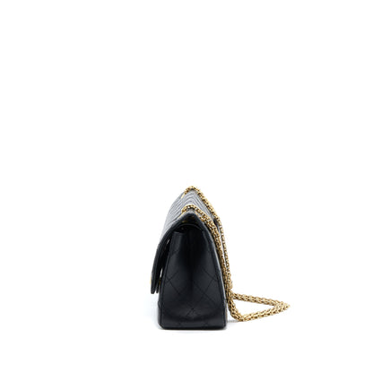 Chanel 2.55 Reissue 226 Aged Calfskin Black Brushed GHW (Microchip)