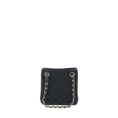 Chanel 22S Mini Bucket Bag Caviar Black LGHW (Microchip)