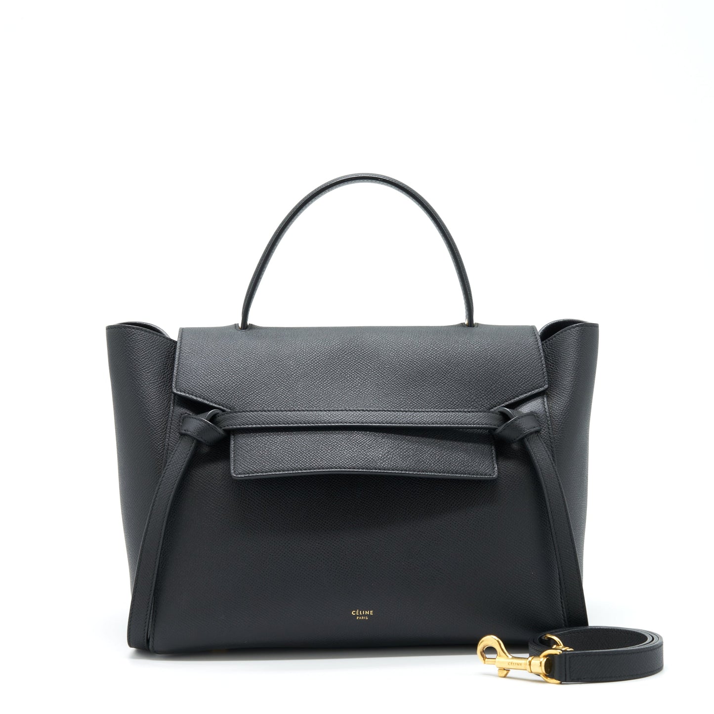 Celine Mini Belt Purse Grained Calfskin Black
