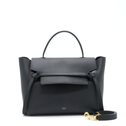 Celine Mini Belt Purse Grained Calfskin Black
