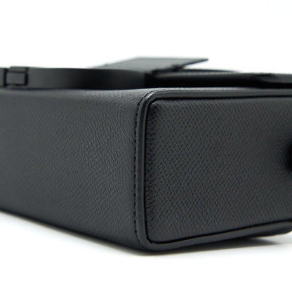 Dior 30 Montaigne Box Purse in Grained Calfskin So Black