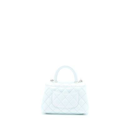 Chanel Mini Coco Handle Ombre Iridescent Caviar Light Blue Multicolour Hardware (Microchip)