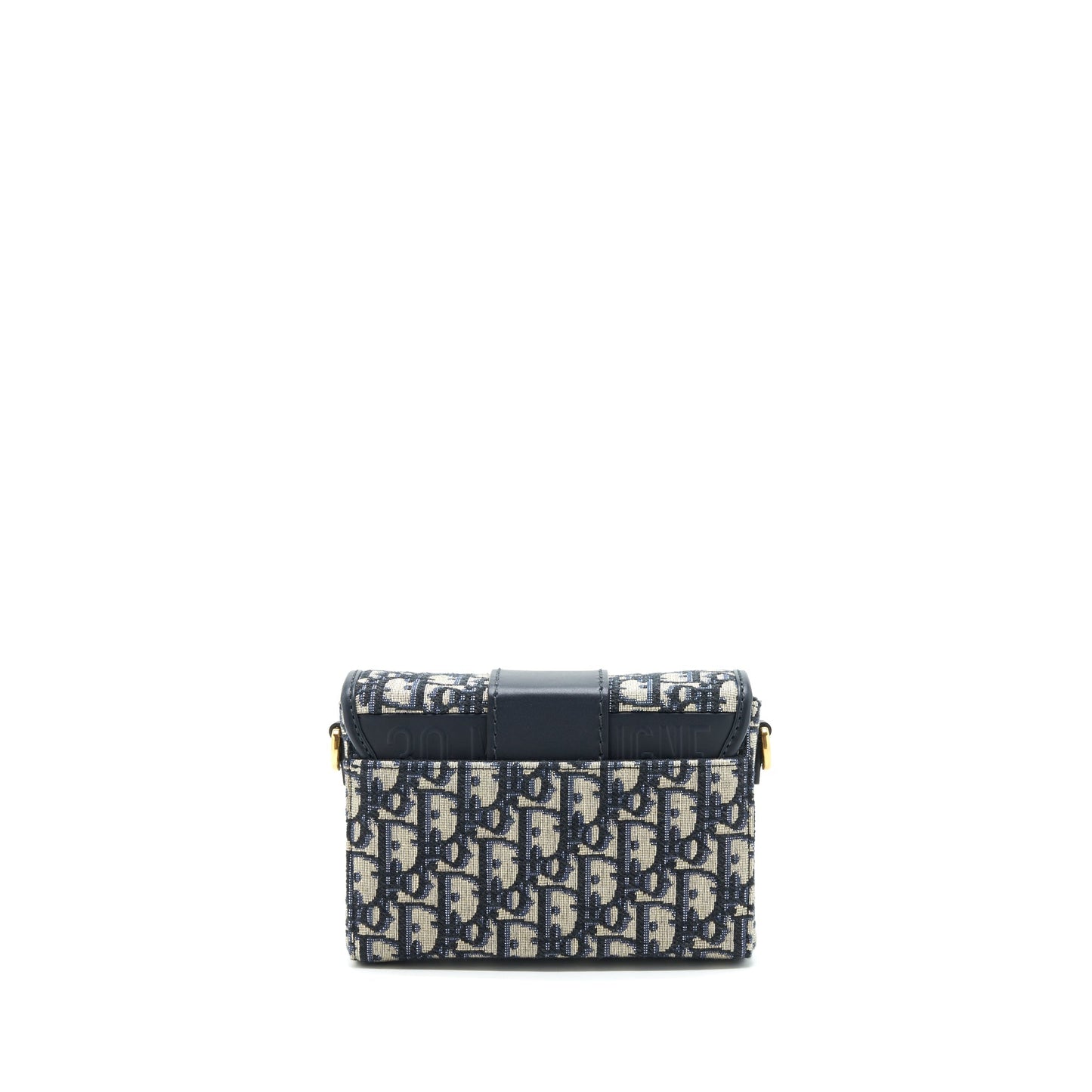 Dior 30 Montaigne Mini Box Purse Blue Oblique