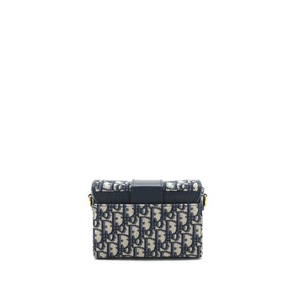 Dior 30 Montaigne Mini Box Purse Blue Oblique