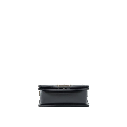 Chanel Small Boy Bag Caviar Black Ruthenium Sliver Hardware (Microchipï¼