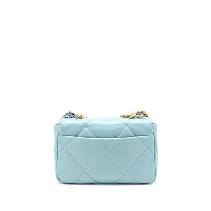Chanel Small 19 Bag Lambskin Light Blue Multicolour Hardware