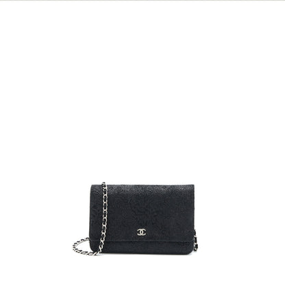 Chanel Seasonal Wallet On Chain Fabric Black SHW