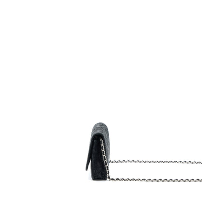 Chanel Seasonal Wallet On Chain Fabric Black SHW
