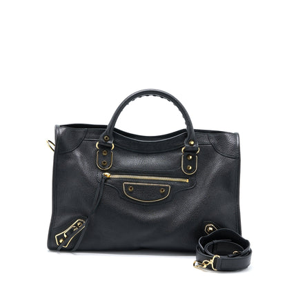Balenciaga Edge City Purse Goatskin Black