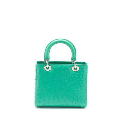 Dior Medium Lady Dior Ostrich Green