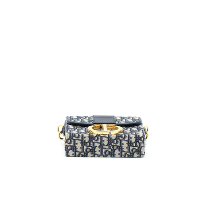 Dior 30 Montaigne Box Blue Dior Oblique Jacquard