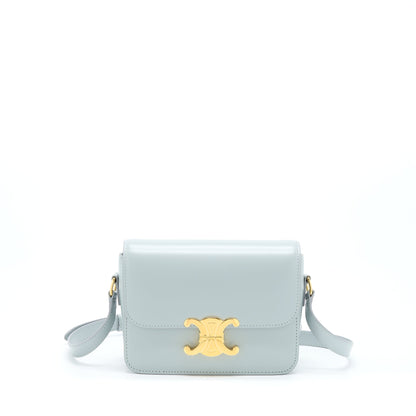 Celine Teen Triomphe Purse Calfskin Mineral