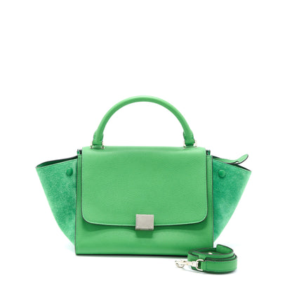 Celine Small Trapeze Purse Calfskin/Suede Green