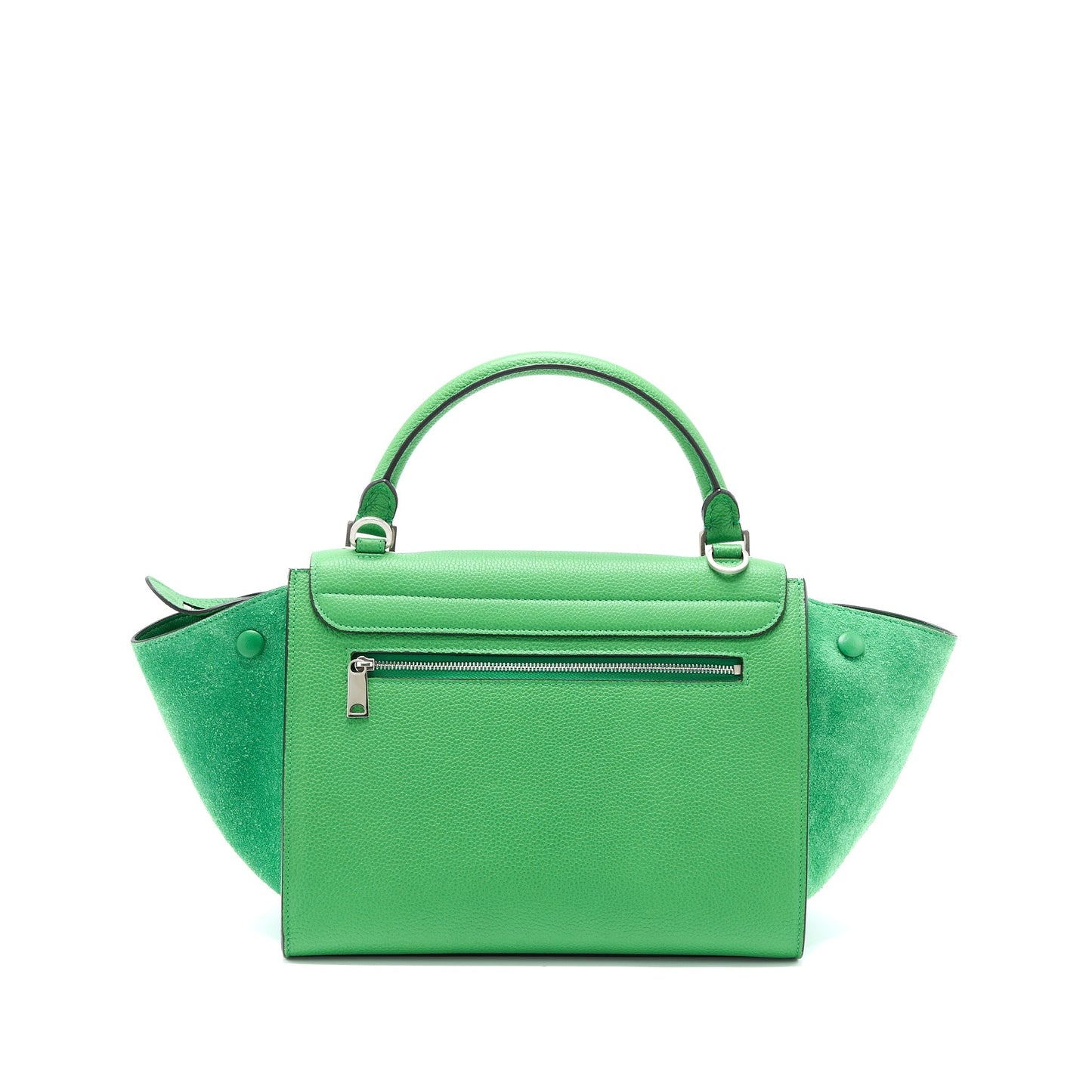 Celine Small Trapeze Purse Calfskin/Suede Green