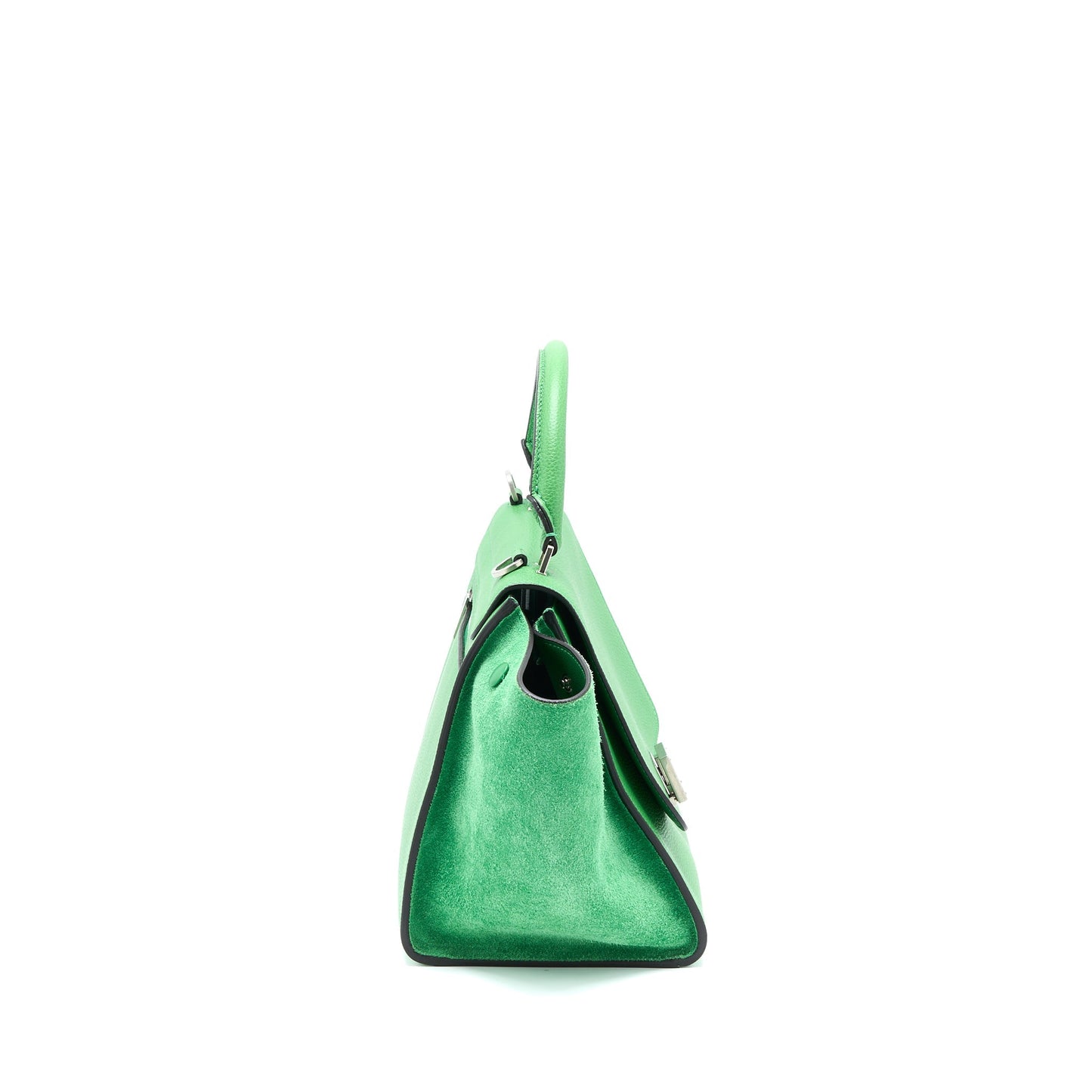 Celine Small Trapeze Purse Calfskin/Suede Green