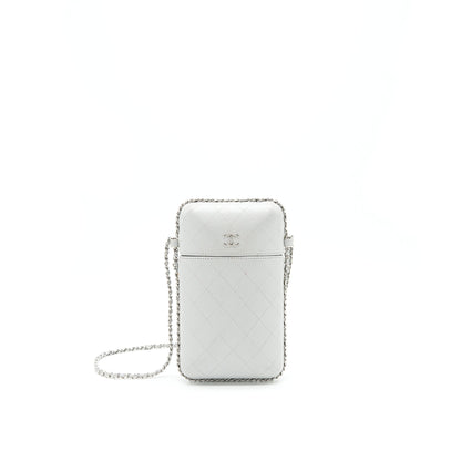 Chanel Grey Vanity case for phone with Chain