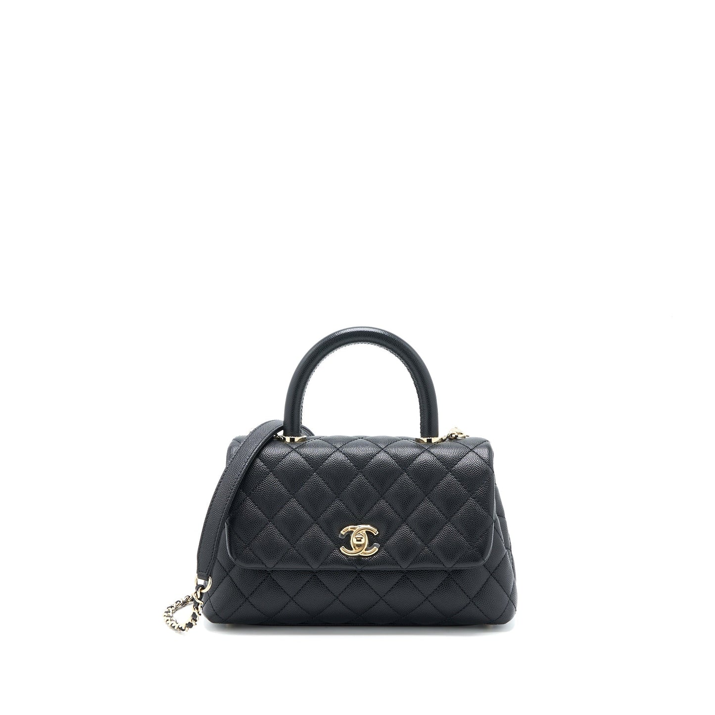 Chanel Small Coco Handle Caviar Black LGHW