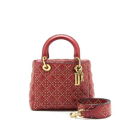 Dior Studded lady Dior Red