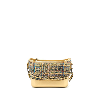 Chanel Small Gabrielle Hobo Bag Tweed Gold/Multicolour Hardware
