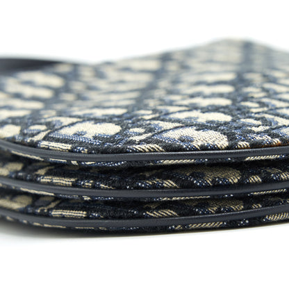 Dior Saddle Pouch Blue Oblique Canvas