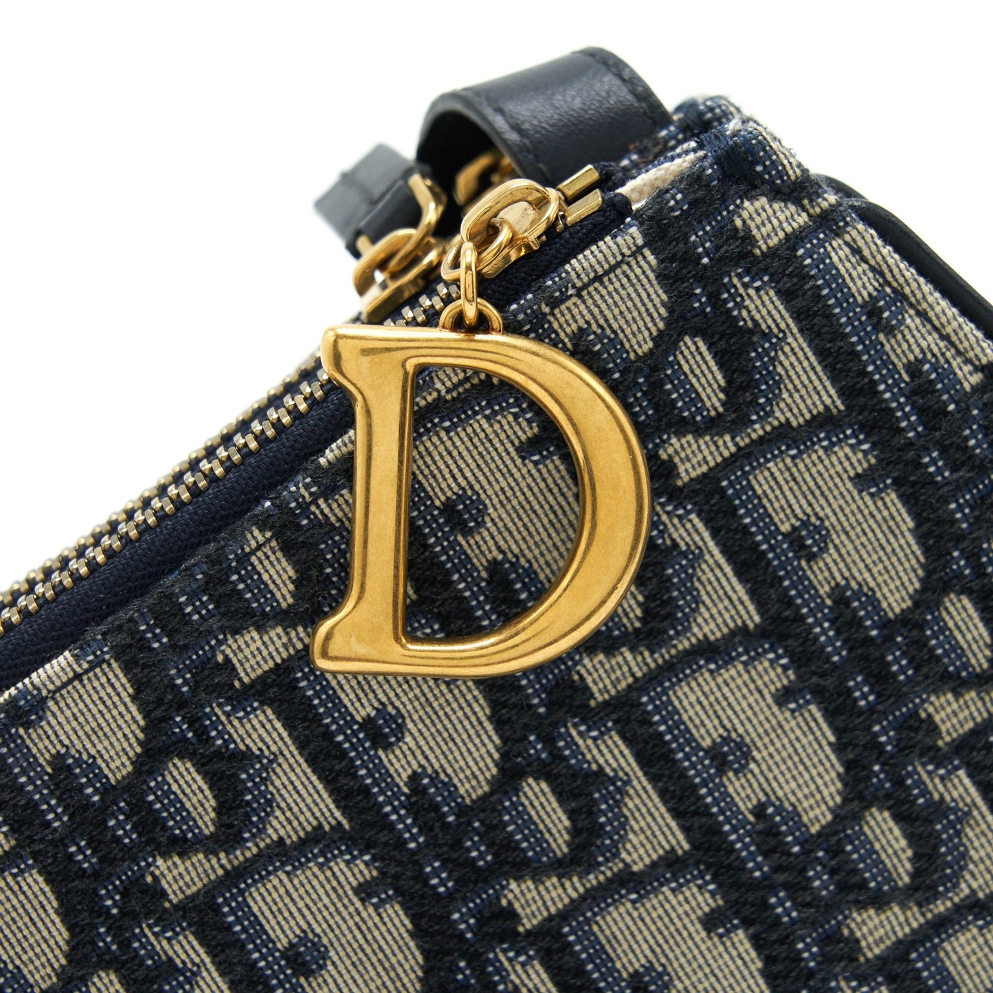 Dior Saddle Pouch Blue Oblique Canvas
