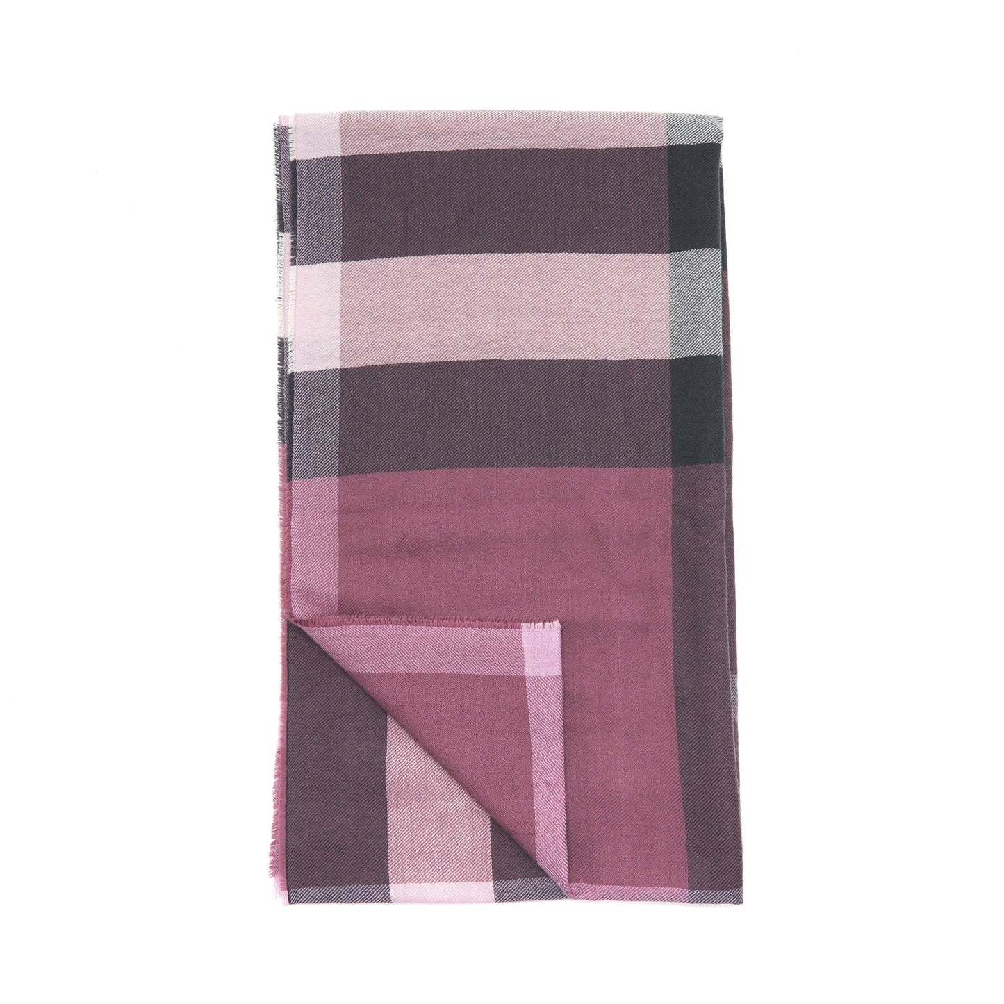 BURBERRY Luxury Fine Check Cashmere Scarf 50 x 180cm