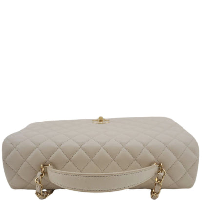 CHANEL Citizen Chic Flap Medium Quilted Leather Crossbody Bag White