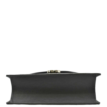 CHANEL CC Flap Chevron Stitched Leather Shoulder Bag Black
