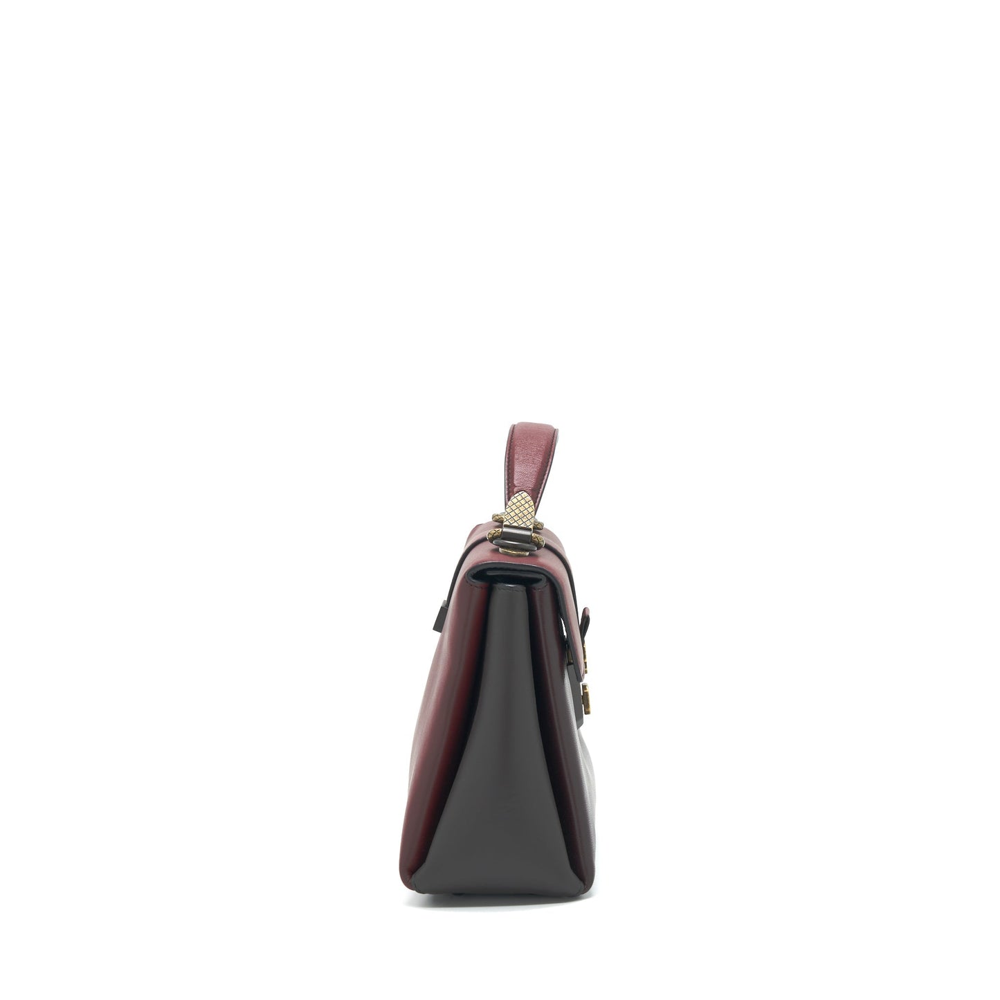 Bottega Veneta Piazza Top Handle Purse Burgundy