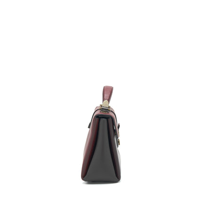 Bottega Veneta Piazza Top Handle Purse Burgundy