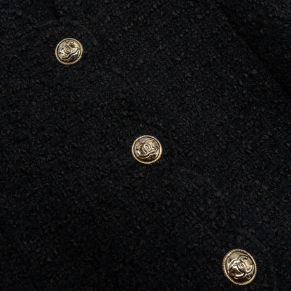 Chanel 20k Size 34 Jacket Wool/Silk Black