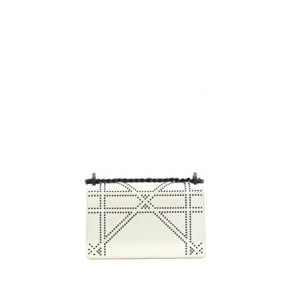 Dior Small Diorama Studded White With Black Hardware
