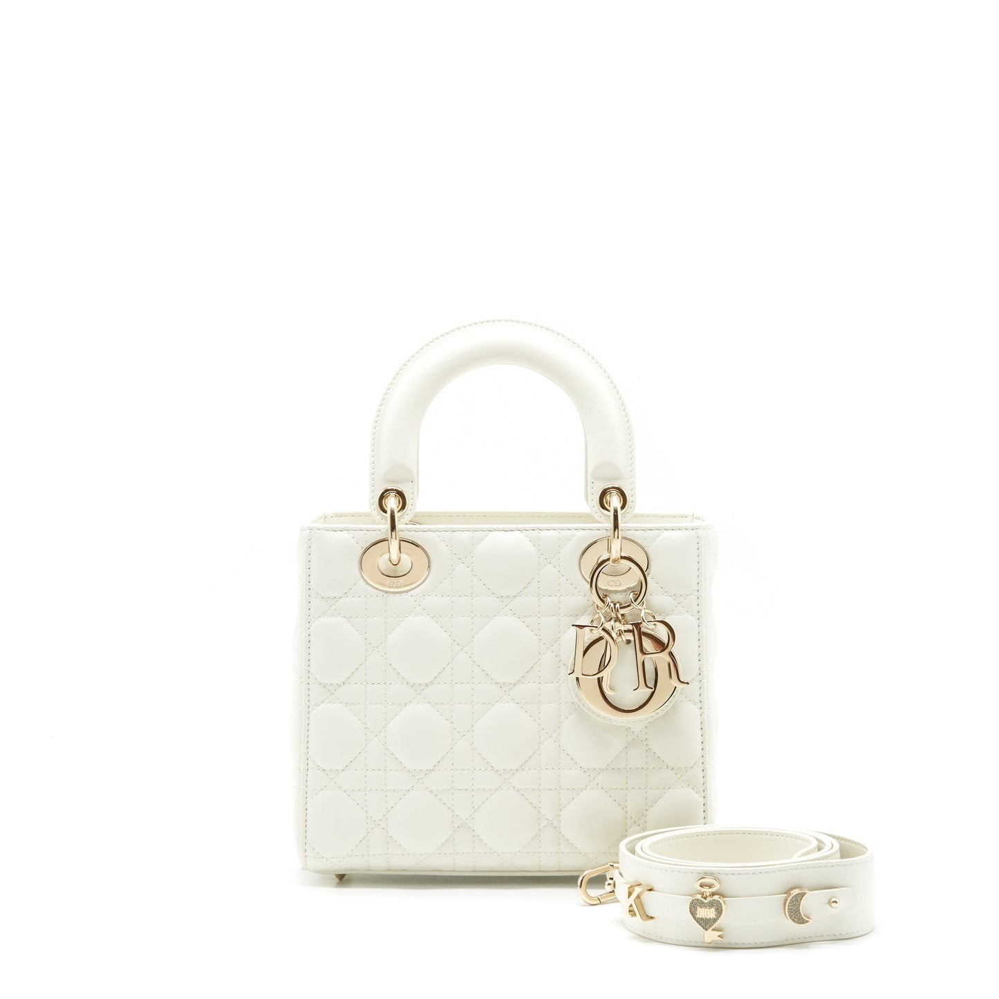 Dior Small Lady Dior my ABCDior Purse WHITE