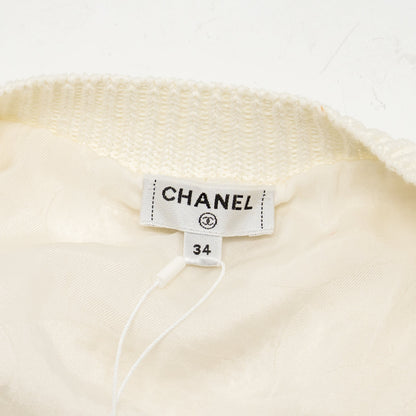 Chanel Size 34 21S No.5 Button Sleeveless Top Cotton/True Hemp/Polyamide Ecru LGHW